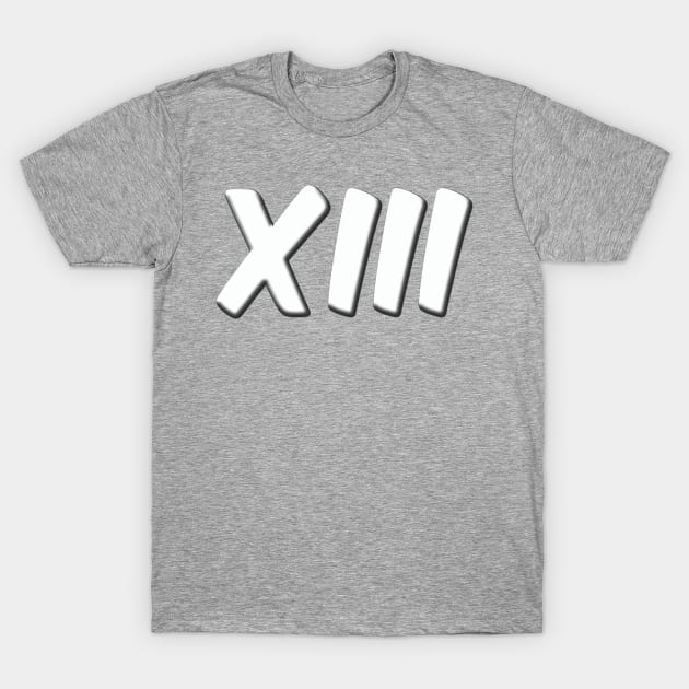 white XIII logo T-Shirt by J. Augustus